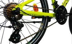 Leader Fox SPIDER BOY 24 YELLOW/GREEN dětské kolo + výbava zdarma