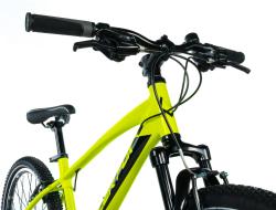 Leader Fox SPIDER BOY 24 YELLOW/GREEN dětské kolo + výbava zdarma