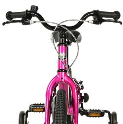 Leader FOX UNI 14 PURPLE (Chain) dětské kolo + blikačky zdarma