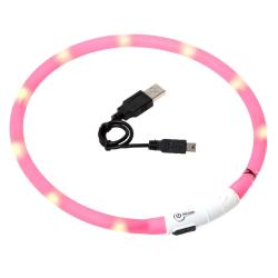 LED obojek dobíjecí Karlie, růžová 75 cm LED obojek dobíjecí Karlie, růžová 75 cm