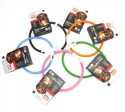 LED obojek dobíjecí Karlie, růžová 75 cm