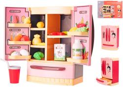 Lednice červená set s maketami potravin na baterie Světlo Zvuk