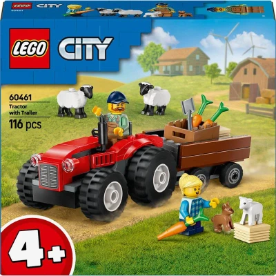 Lego CITY Červený traktor s přívěsem a ovcemi 60461 (stavebnice)