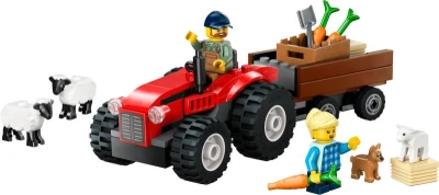 Lego CITY Červený traktor s přívěsem a ovcemi 60461 (stavebnice)