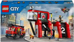 Lego CITY Hasičská stanice s hasičským vozem 60414 (stavebnice)