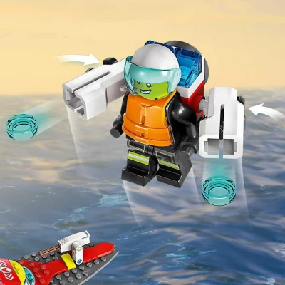 Lego CITY Hasičská záchranná loď a člun 60373 (stavebnice)