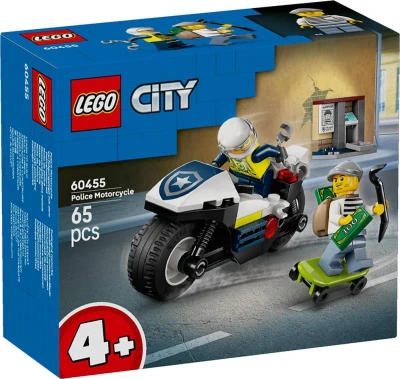 Lego CITY Honička na policejní motorce 60455 (stavebnice)