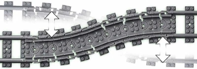 Lego CITY Koleje rovné a zahnuté doplněk k vláčkodráze 60205 (stavebnice)