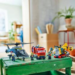 LEGO CITY Remix: Helikoptéra, hasičský vůz a ponorka 60462 (stavebnice)