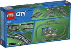 Lego CITY Výhybky a zahnuté koleje doplněk k vláčkodráze 60238 (stavebnice)