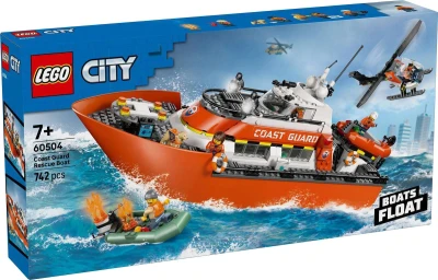 Lego CITY Záchranný člun pobřežní hlídky a vrtulník 60504 (stavebnice)