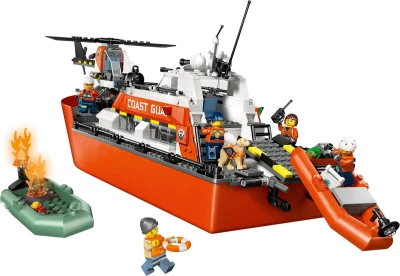Lego CITY Záchranný člun pobřežní hlídky a vrtulník 60504 (stavebnice)