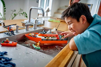 Lego CITY Záchranný člun pobřežní hlídky a vrtulník 60504 (stavebnice)