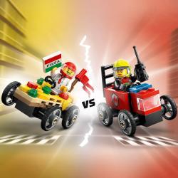 Lego CITY Závodní balíček: Rozvoz pizzy vs. hasičské auto 60458 (stavebnice)