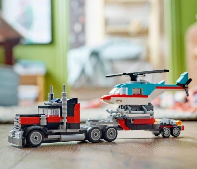 Lego CREATOR Auto náklaďák a helikoptéra 3v1 31146 (stavebnice)