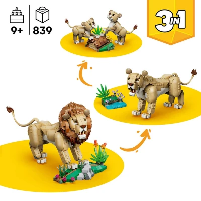 Lego CREATOR Divoká zvířata: Majestátní lev 3v1 31386 (stavebnice)