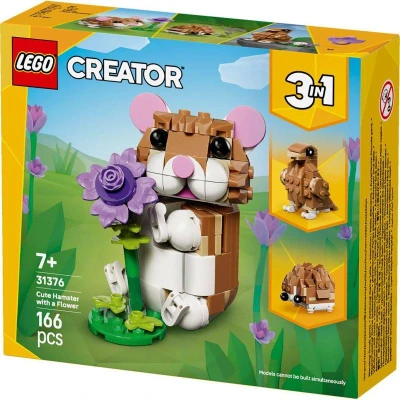 Lego CREATOR Roztomilý křeček s květinou 3v1 31376 (stavebnice)