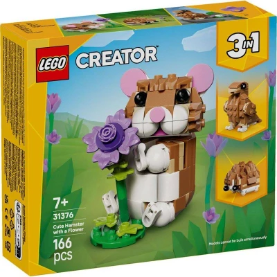 Lego CREATOR Roztomilý křeček s květinou 3v1 31376 (stavebnice)