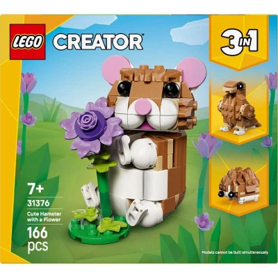 Lego CREATOR Roztomilý křeček s květinou 3v1 31376 (stavebnice)