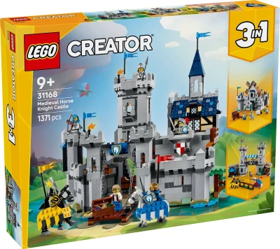 Lego CREATOR Středověký hrad a rytíři na koních 3v1 31168 (stavebnice) Lego CREATOR Středověký hrad a rytíři na koních 3v1 31168 (stavebnice)