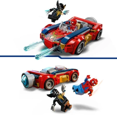 Lego MARVEL Spider-Man a auto vs. venomizovaný Wolverine 76336 (stavebnice)