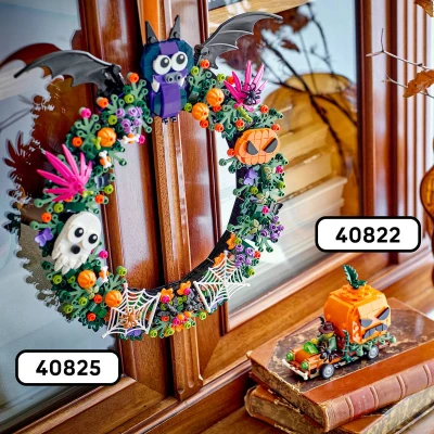 Lego SEASONAL Pick-up s halloweenskými dýněmi 40822 (stavebnice)