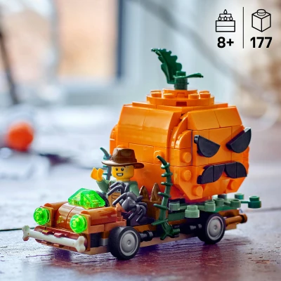 Lego SEASONAL Pick-up s halloweenskými dýněmi 40822 (stavebnice)