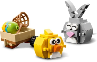 Lego Veľkonočný zajko, kuriatko a zbieranie vajíčok 40808 (stavebnica)