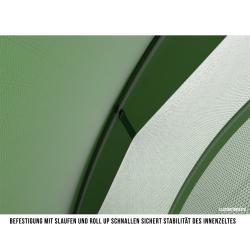 Husky Bronder 4 zelený lehký turistický stan pro 4 osoby