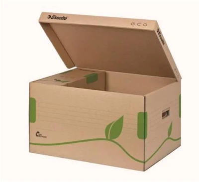 Leitz Esselte ECO archivační kontejner s víkem, na krabice 80/100 mm, hnědá