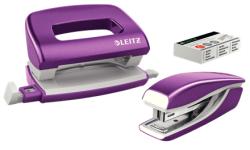 Leitz Set mini sešívačky a děrovačky WOW, purpurová Leitz Set mini sešívačky a děrovačky WOW, purpurová