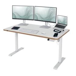 Leitz Výškovo nastaviteľný elektrický ergonomický stôl Ergo biely 140x80 cm - doska 67740001