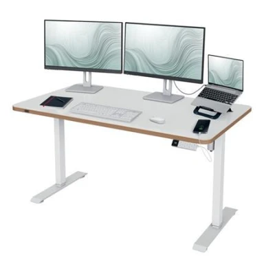 Leitz Výškově nastavitelný elektrický ergonomický stůl Ergo bílý 140x80 cm - deska 67740001 Leitz Výškově nastavitelný elektrický ergonomický stůl Ergo bílý 140x80 cm - deska 67740001
