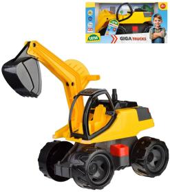Lena Auto Bagr Giga Trucks žluto-černý plast 80cm na písek v krabici Lena Auto Bagr Giga Trucks žluto-černý plast 80cm na písek v krabici