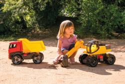 Lena Auto Bagr Giga Trucks žluto-černý plast 80cm na písek v krabici