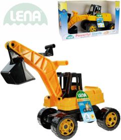 Lena Baby Bagr 70cm žluto-černý odrážedlo funkční odstrkovadlo plast 2047