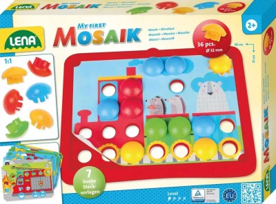 Lena Baby mozaika Doprava klouboučky 36ks + předlohy 7ks v krabici