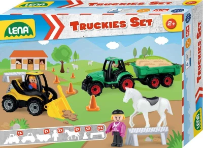 Lena Baby Truckies Farma set 2 pracovné vozidlá s figúrkami a doplnkami Lena Baby Truckies Farma set 2 pracovné vozidlá s figúrkami a doplnkami