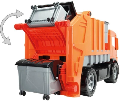 Lena GIGA TRUCKS Auto 2 osé funkční popeláři + 2 kontejnery na písek
