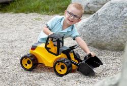 Lena Nakladač funkční Giga Trucks žluto-černé odrážedlo 75cm na písek v krabici
