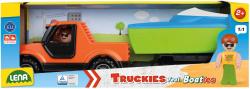 Lena Truckies auto pickup funkční set s loďkou a přívěsem v krabici 01633