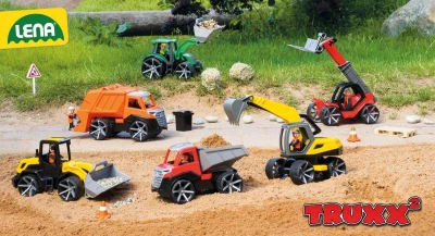 Lena TRUXX 2 auto nakladač funkční set s figurkou plast