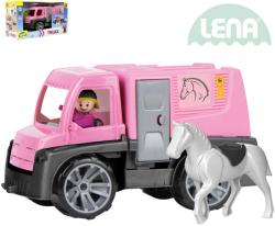 Lena Truxx Auto růžové přeprava koní set se 2 figurkami v krabici Lena Truxx Auto růžové přeprava koní set se 2 figurkami v krabici