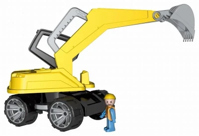 Lena Truxx Bagr 37cm (auto na písek) s figurkou řidiče plast