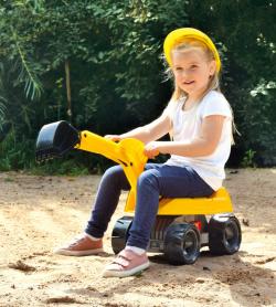 Lena TRUXX Bagr 67cm dětské odrážedlo na písek odstrkovadlo funkční lžíce