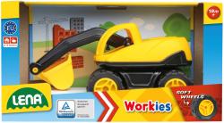 Lena Workies auto bagr 12cm pracovní stroj žlutý plast