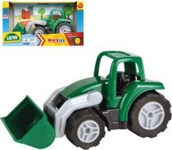 Lena Workies auto traktor baby 14cm pracovní stroj se lžící zelený plast