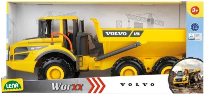 Lena Worxx auto funkční nákladní Volvo A25G žluté plast v krabici