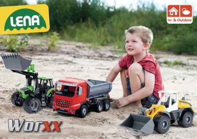 Lena WORXX Auto Mercedes-Benz Arocs popeláři funkční + 2 popelnice