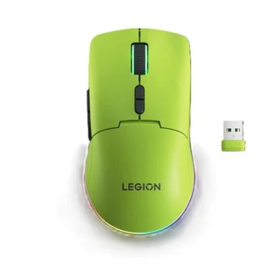 Lenovo Legion M220 Wireless RGB Gaming Mouse - herní myš s RGB podsvícením , třemi režimy připojení, v zelené barvě